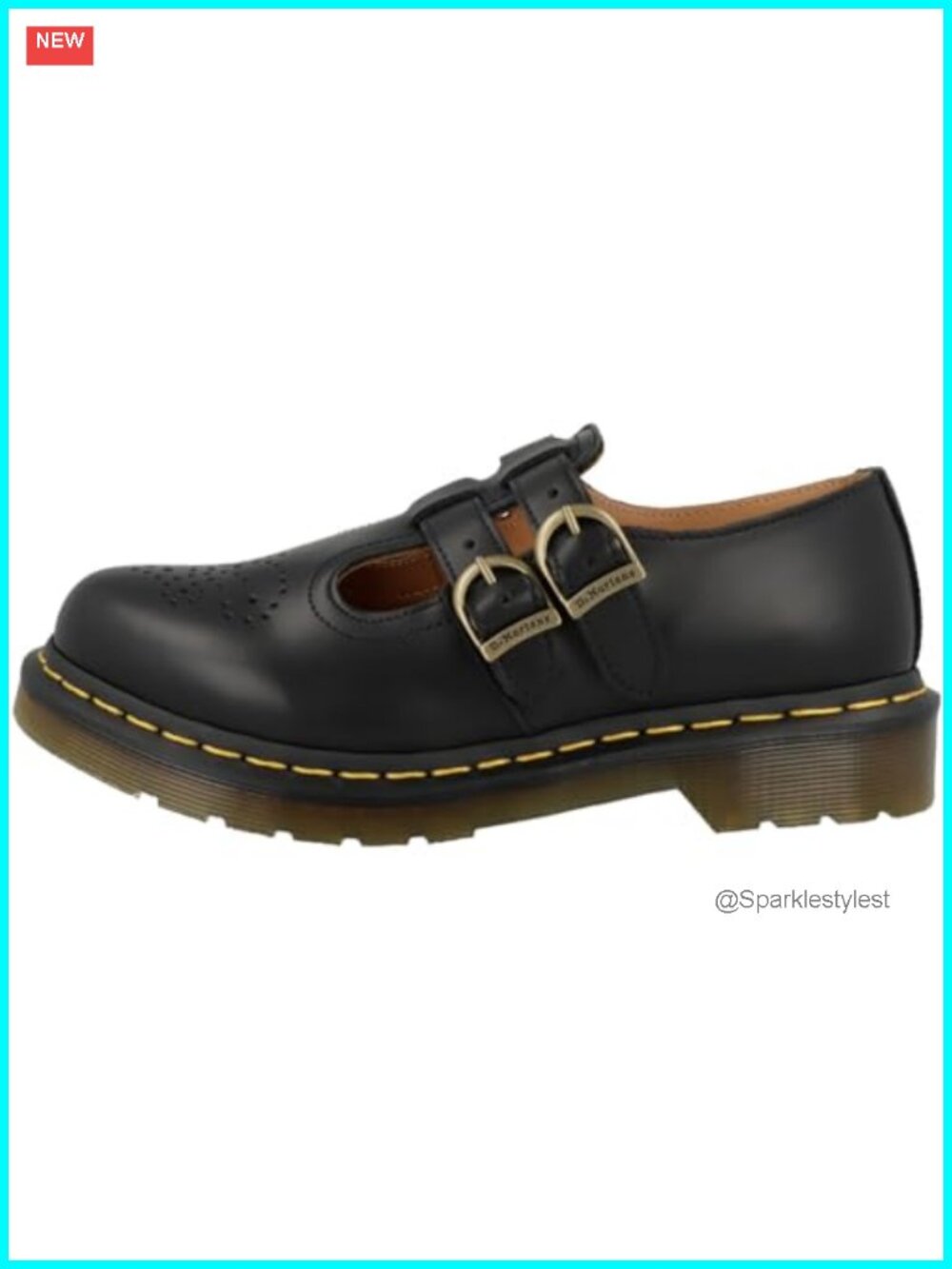 8065 Mary Jane Leather Flats T-Bar AirWair Sole Goodyear Welted